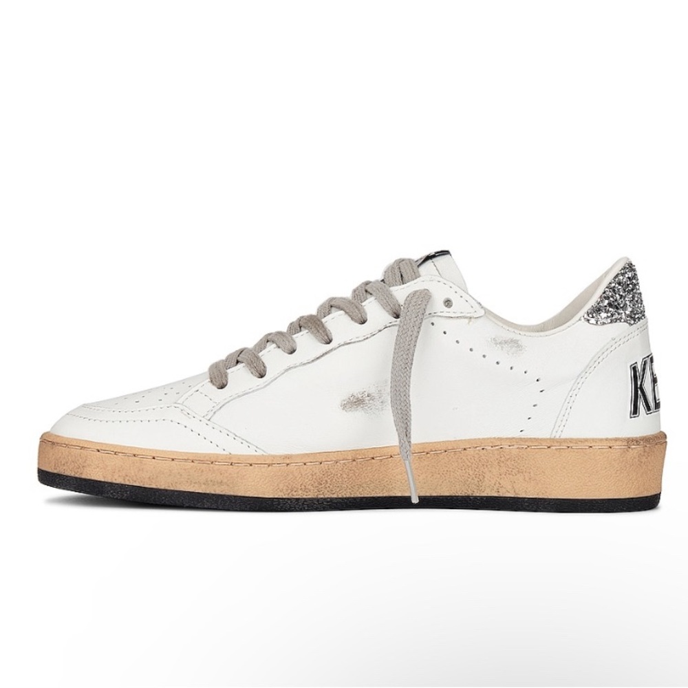 Golden Goose Ball Star Sneaker White, Silver NIB Auth Size - Picture 12 of 13